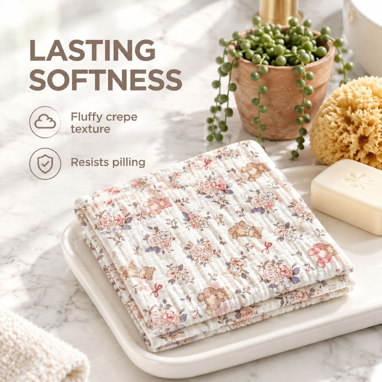 Nordic Fresh Floral Baby Handkerchief