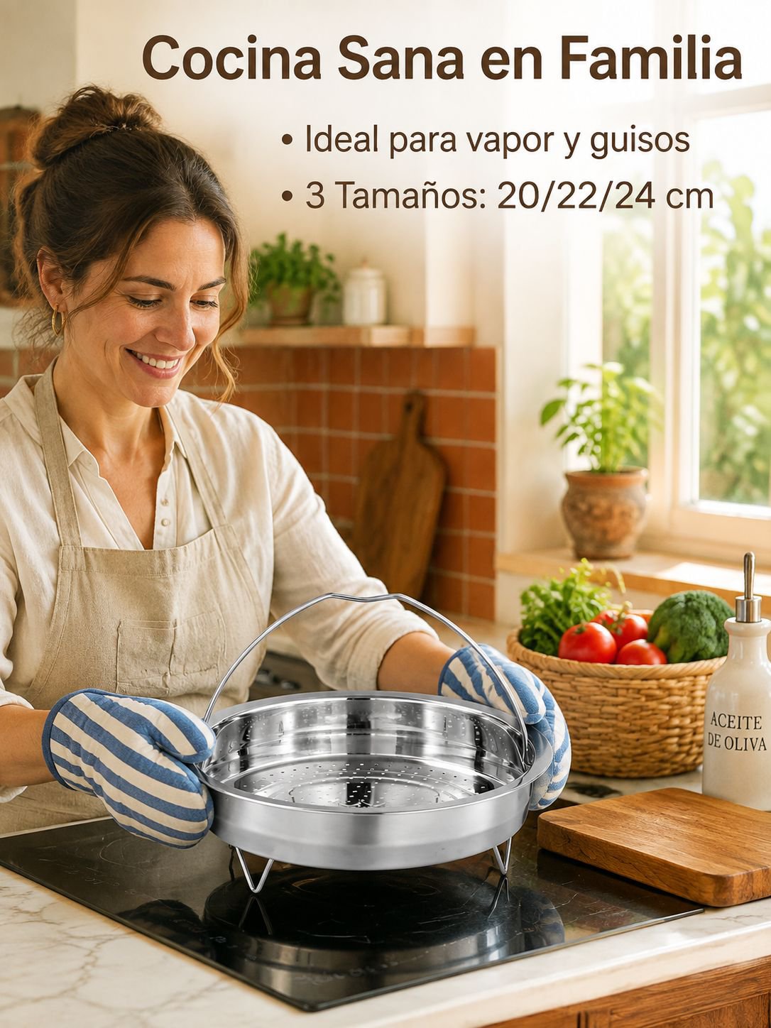 Olla de vapor multifuncional de acero inoxidable 304 reforzado