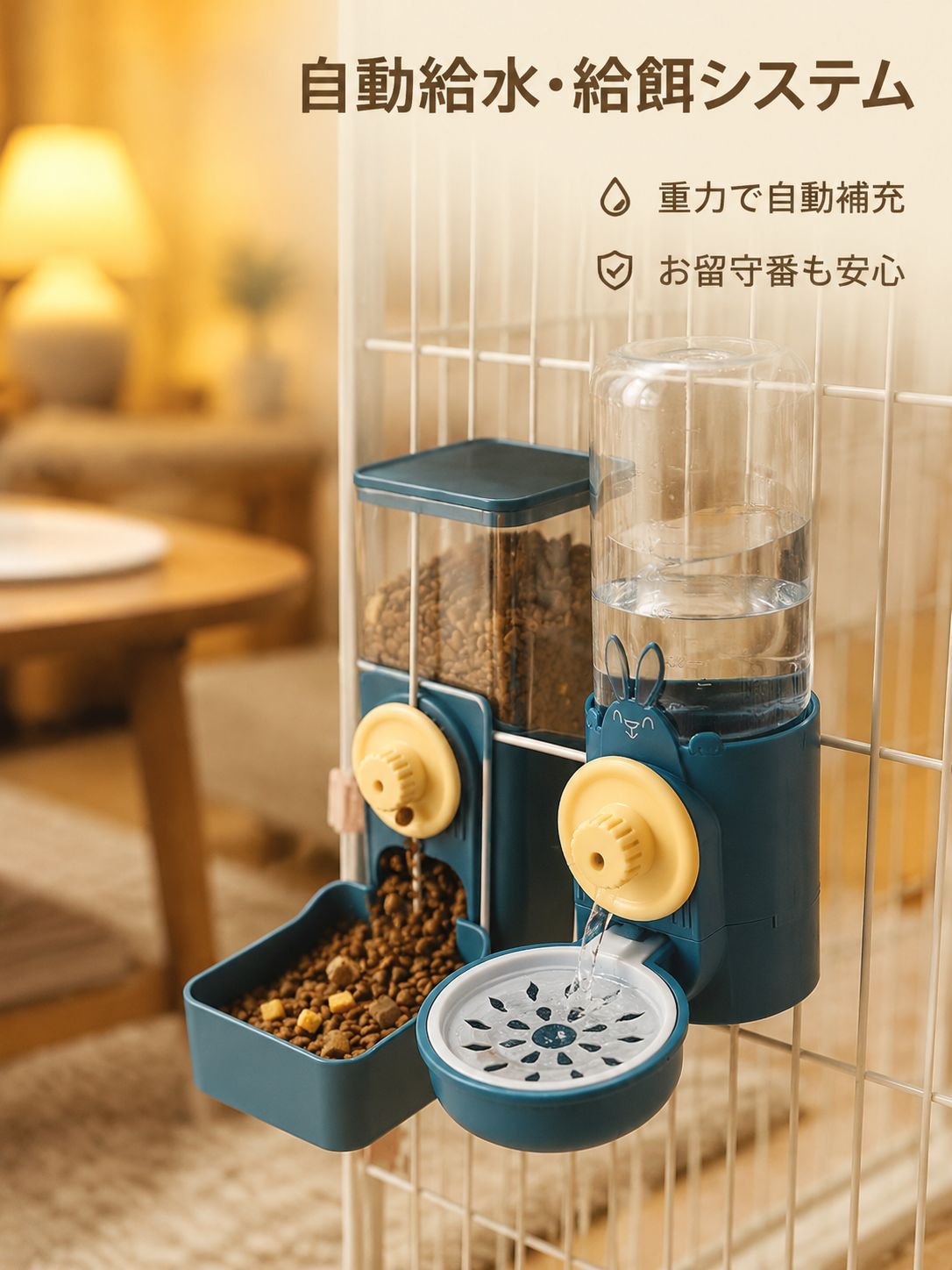 携帯用フック付きペット給水器
