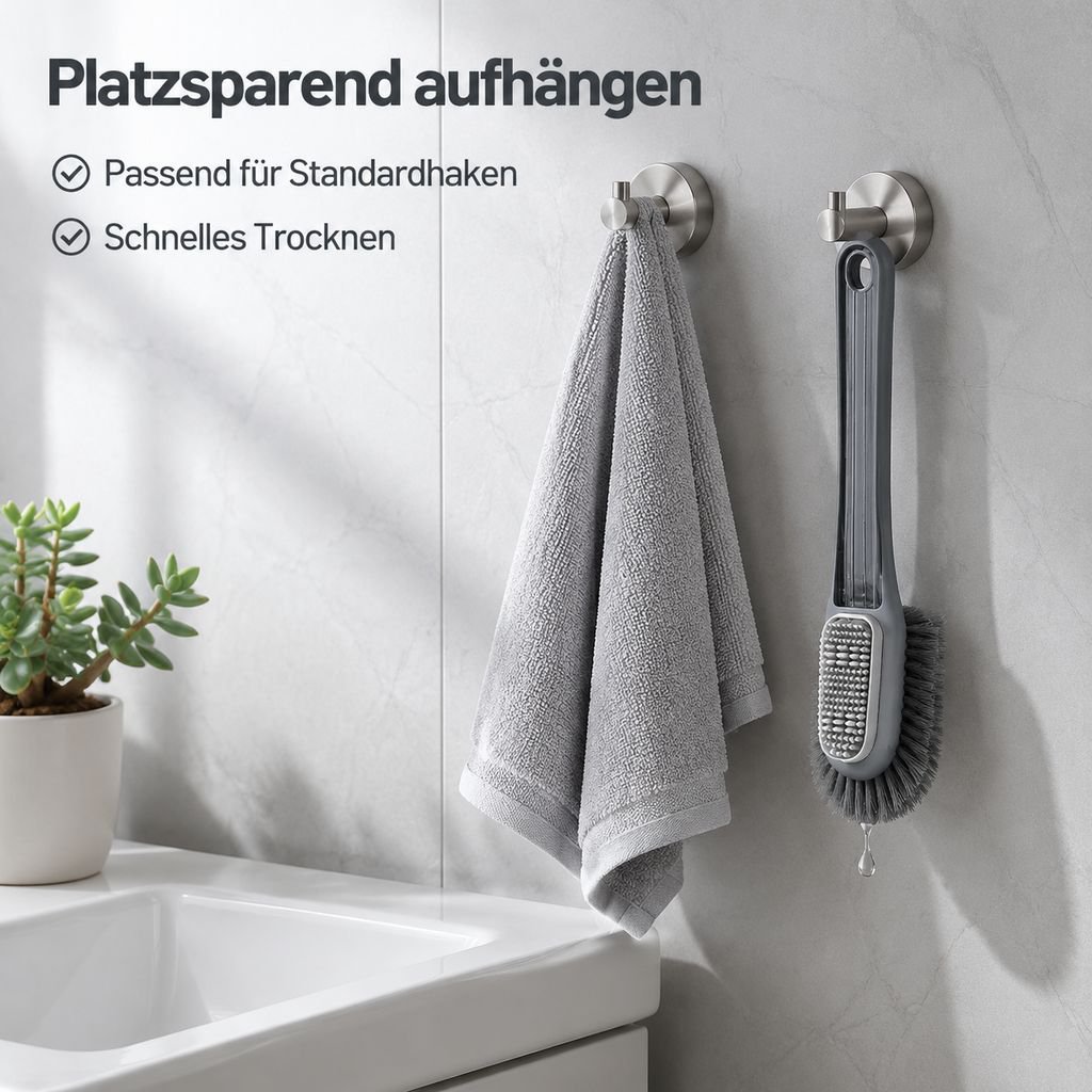 Mehrseitige Schuhreinigungsbürste mit langem Griff