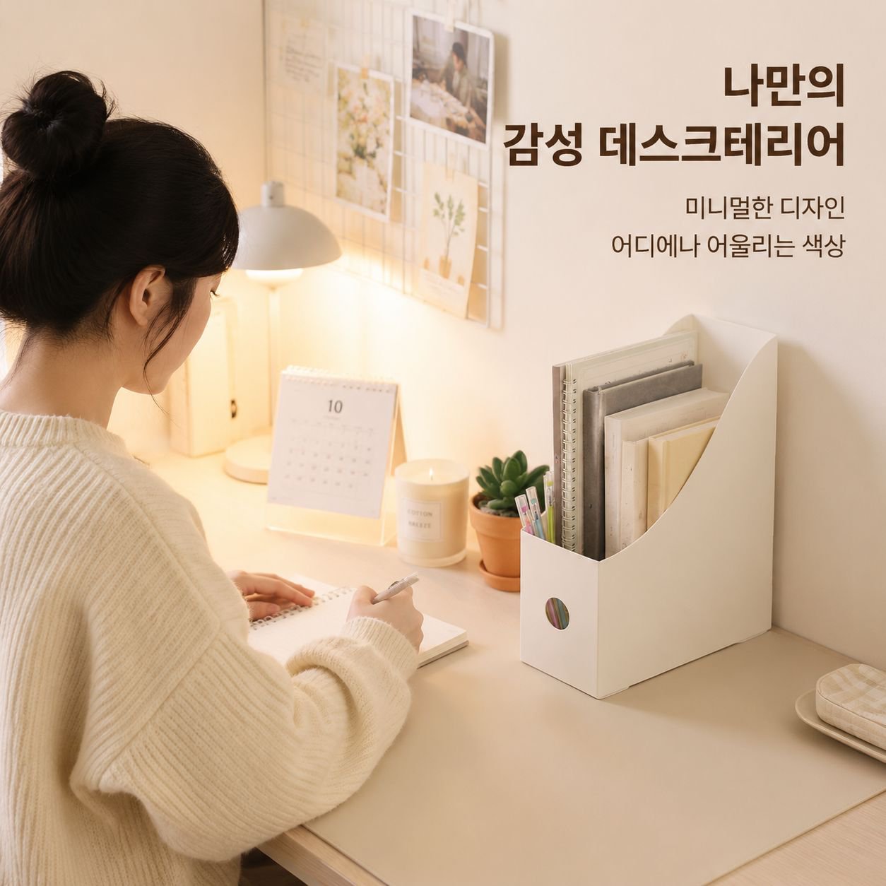심플 파일 학생 기숙사 데스크탑 북엔드