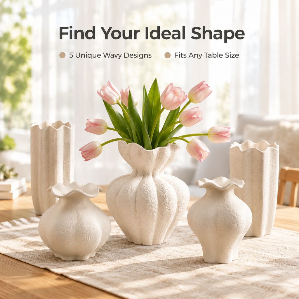 French Wabi-Sabi White Vase