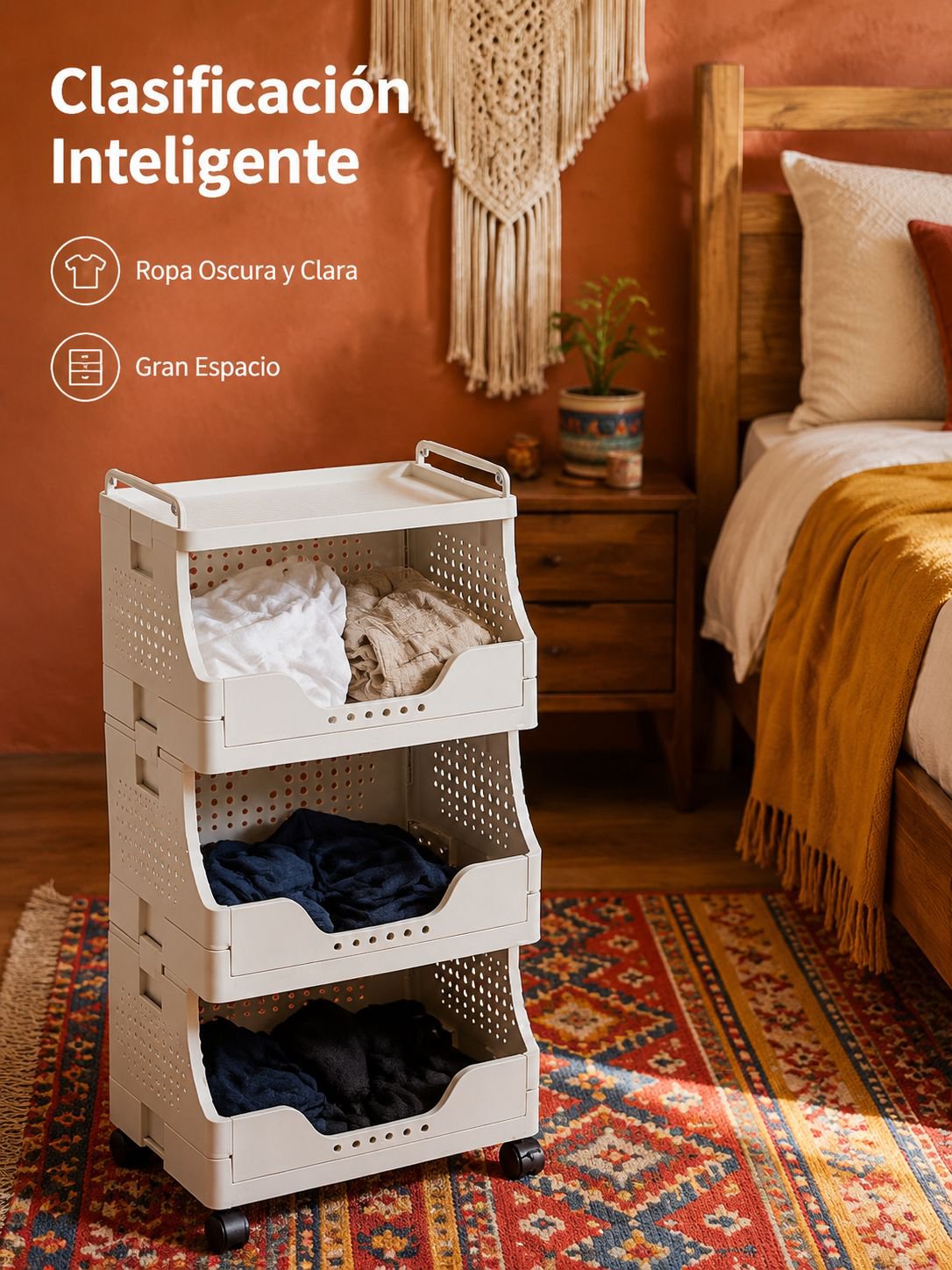 Cesta plegable para ropa sucia, cesta de almacenamiento de ropa sucia para el hogar, cesta de ropa s