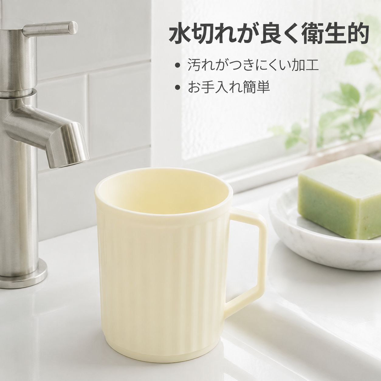 携帯用縦縞うがいコップ