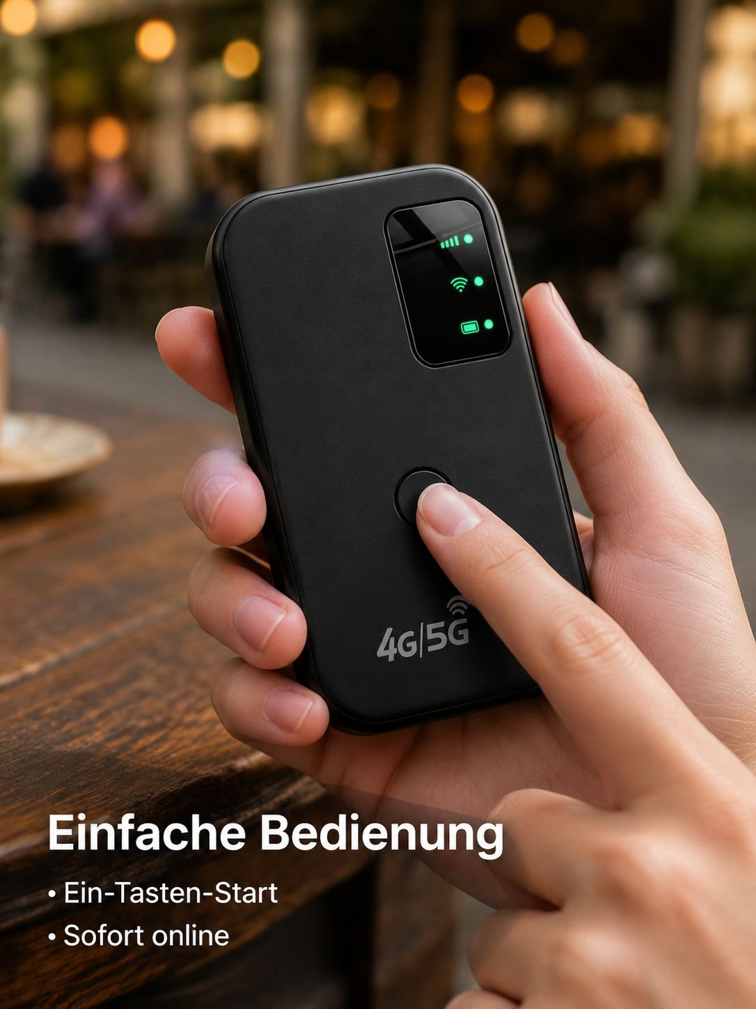 Intelligenter tragbarer WLAN-Hotspot, kostenloses Highspeed-Internet genießen