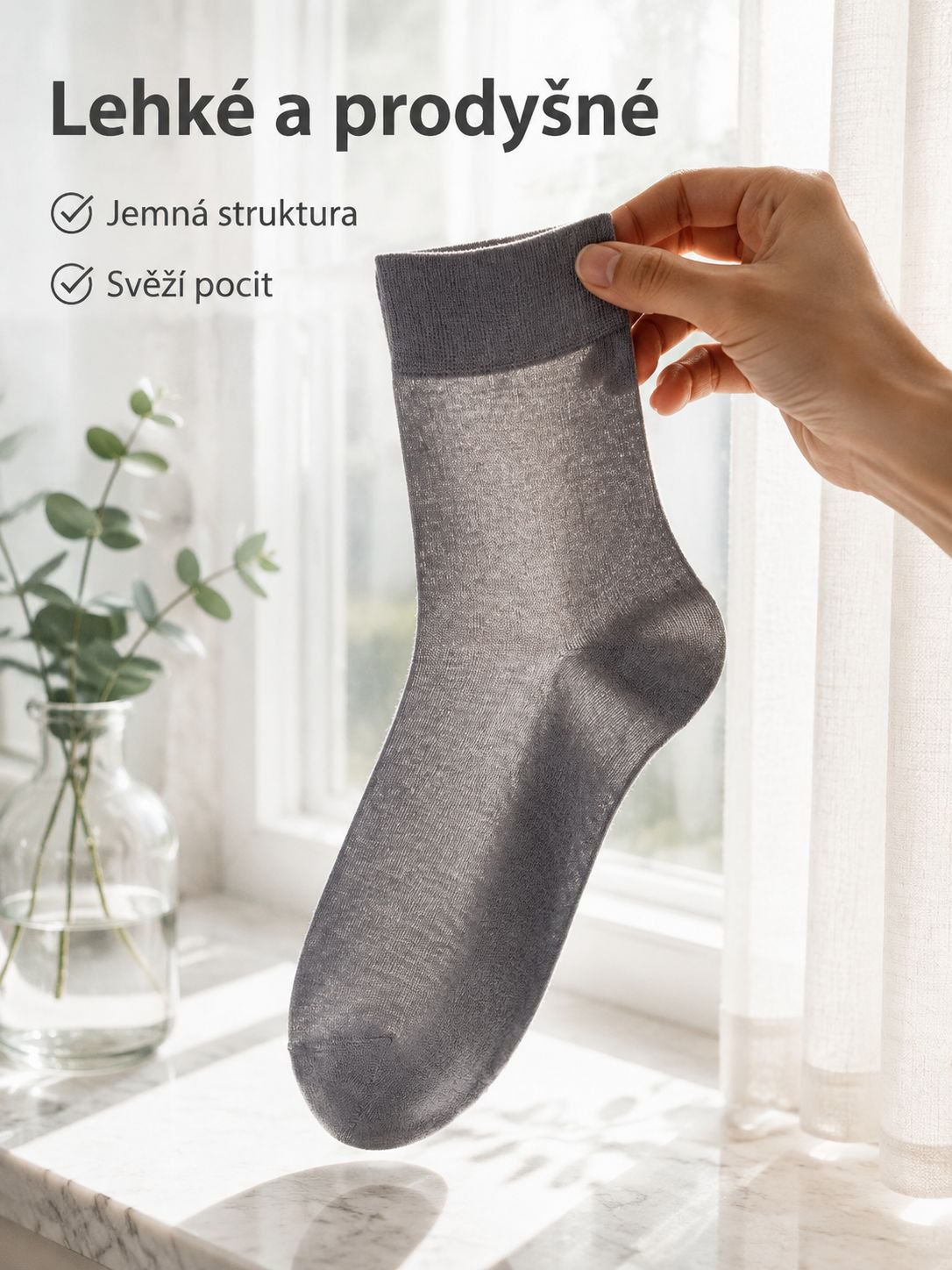 Pánské tenké středně vysoké ponožky