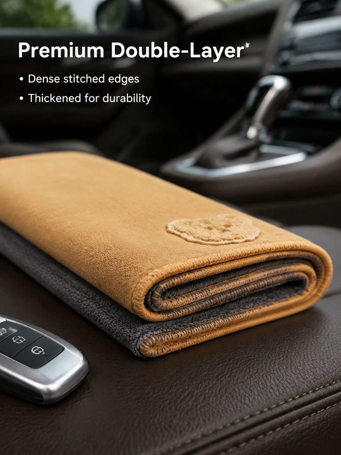 Dual-sided No-lint Suede Car Cleaning Cloth