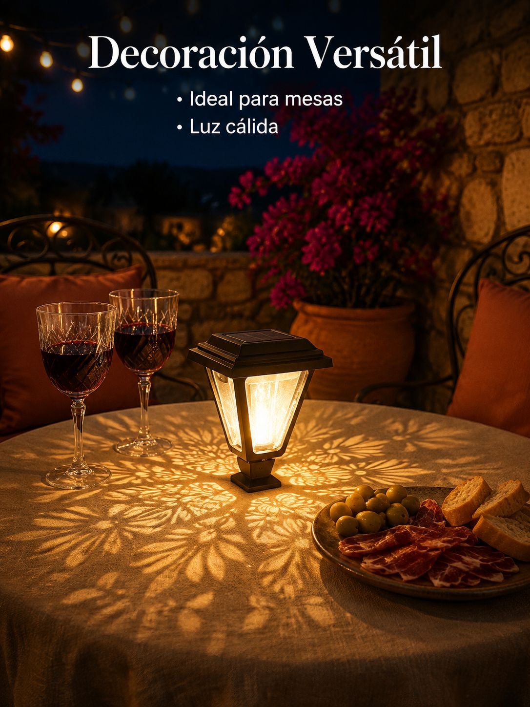 Lámparas solares para exteriores de jardín