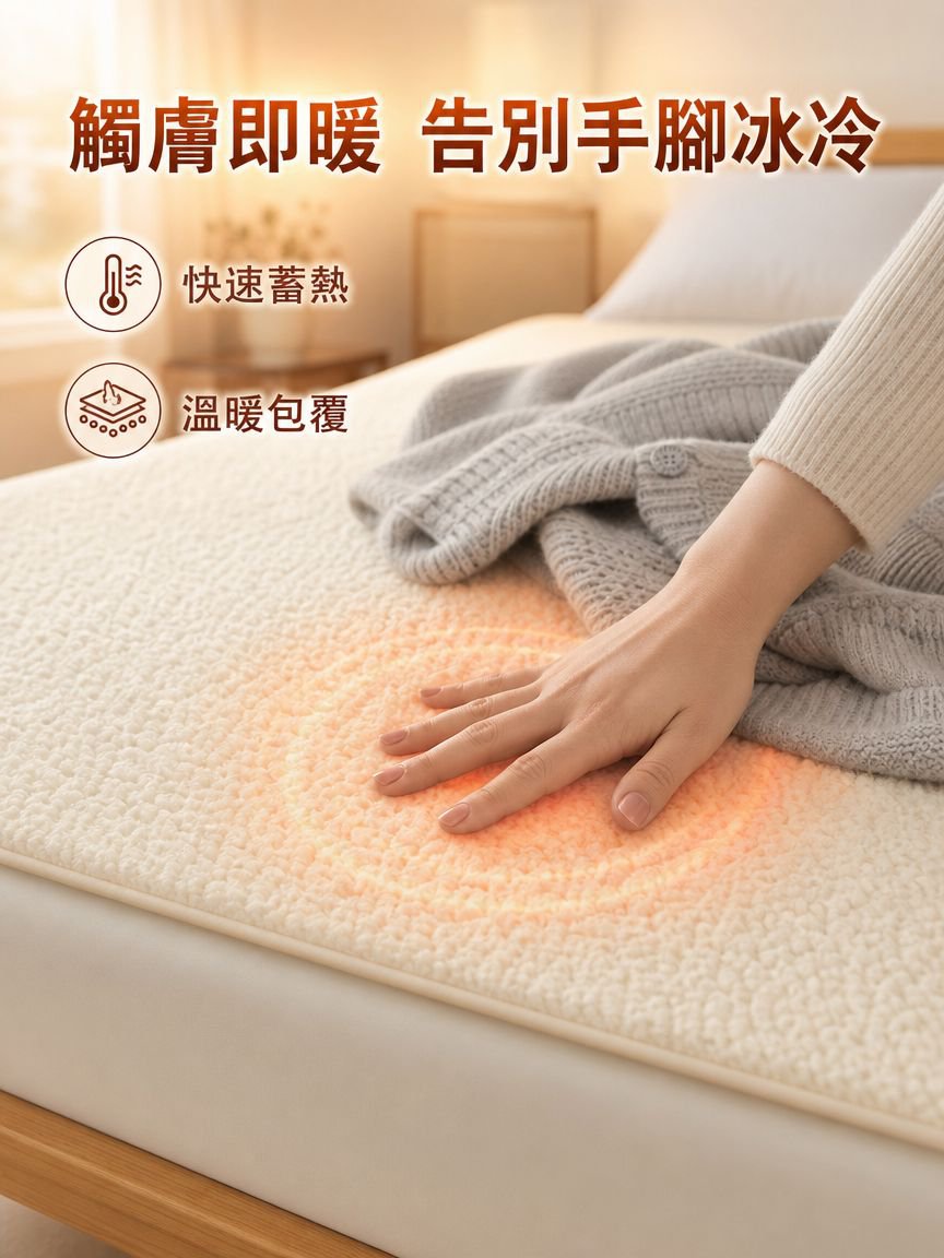 加厚羊羔絨舒适床垫