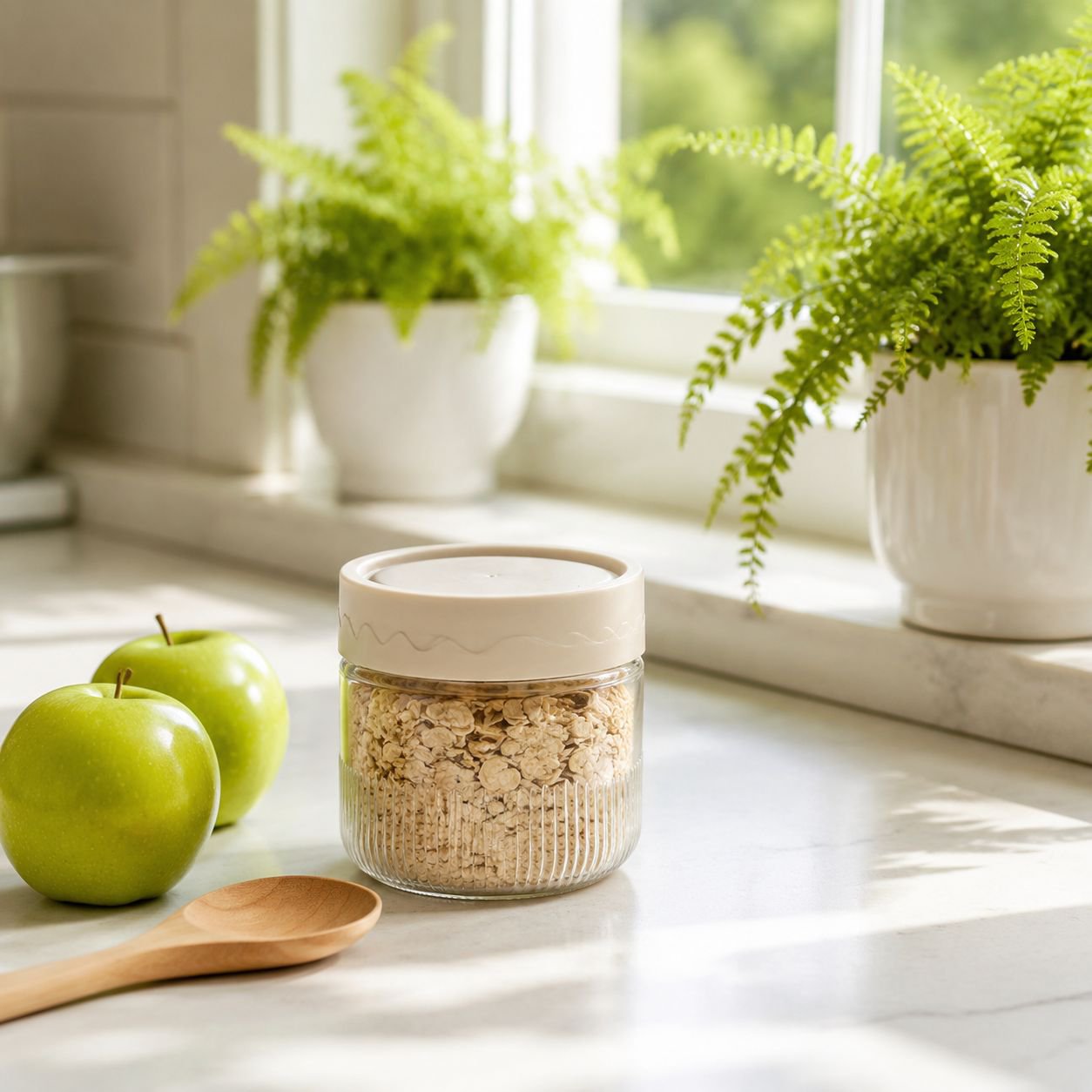 Moisture-proof airtight food storage jar with lid