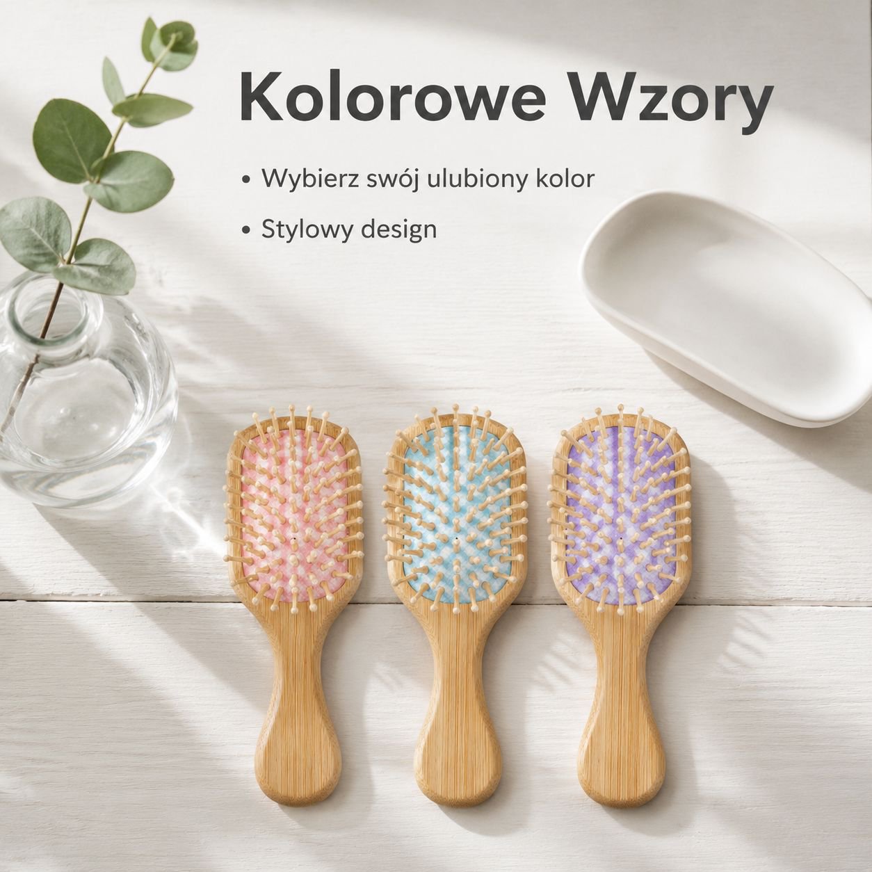 Grzebień do włosów bambusowy