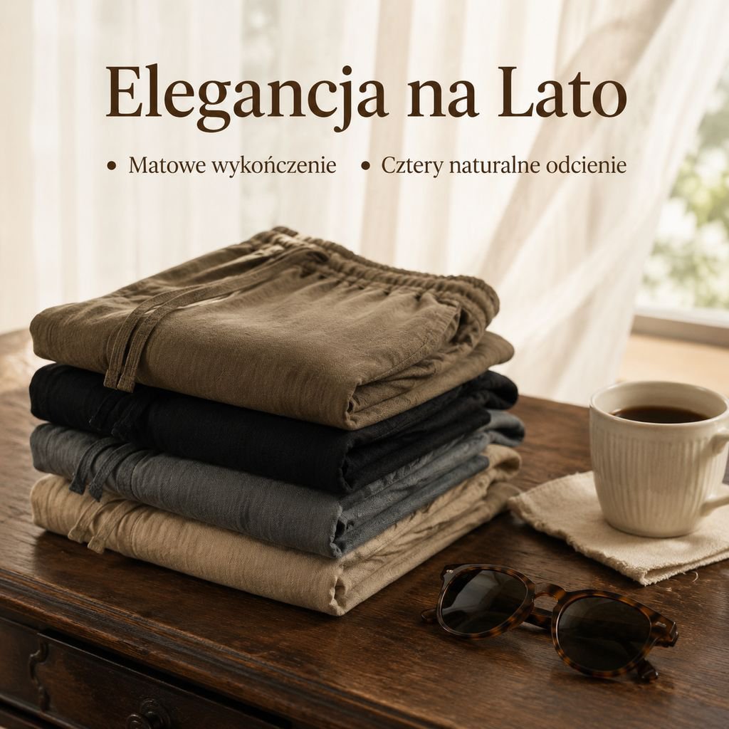 Męskie letnie, chłodne szorty lniane Tencel Lyocell