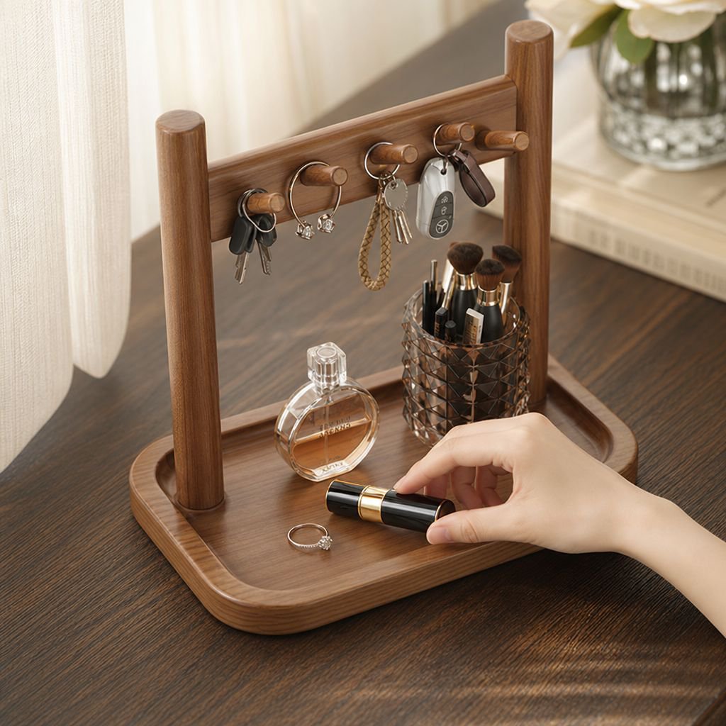 おしゃれな木製収納ラック正面