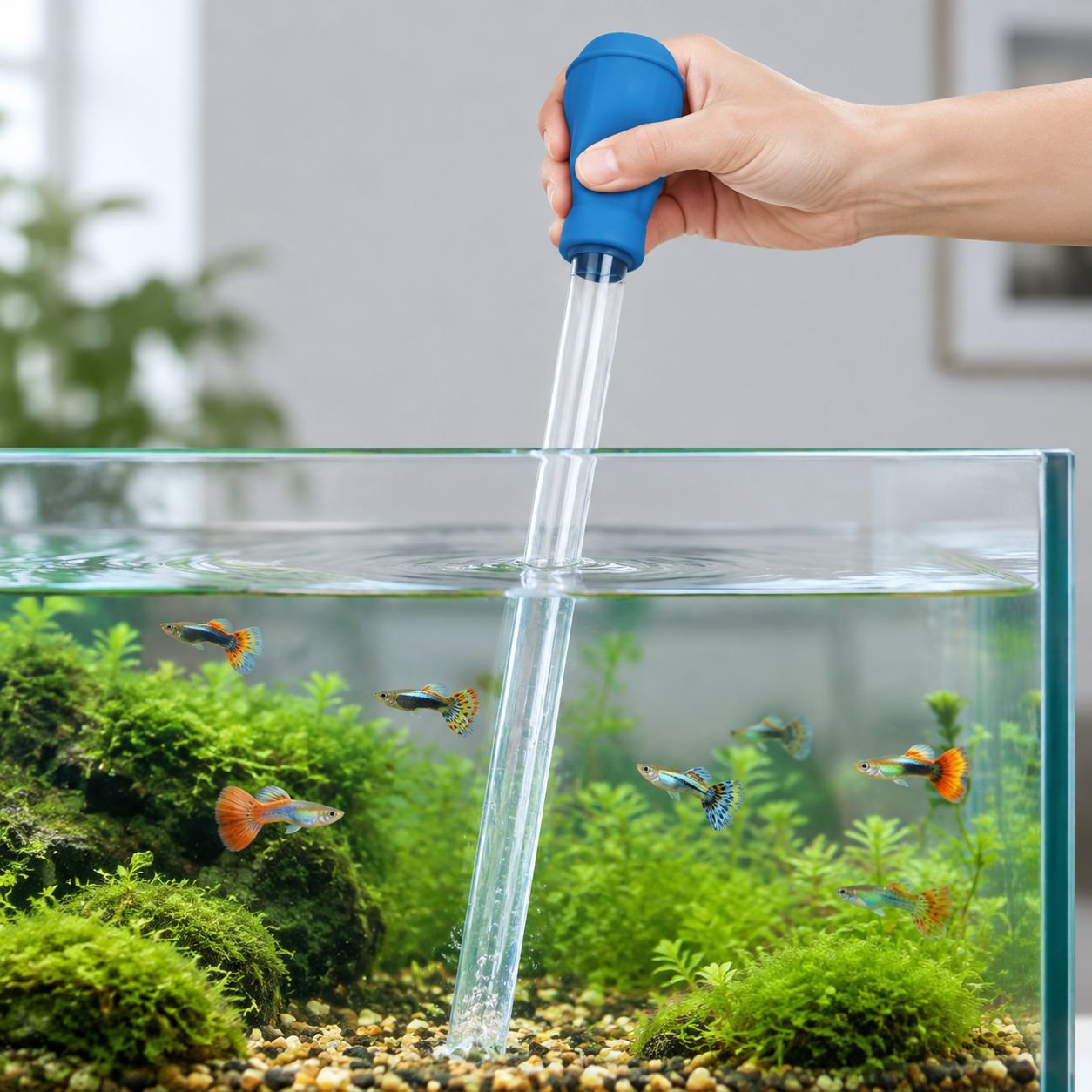 Fish tank siphon feces cleaner
