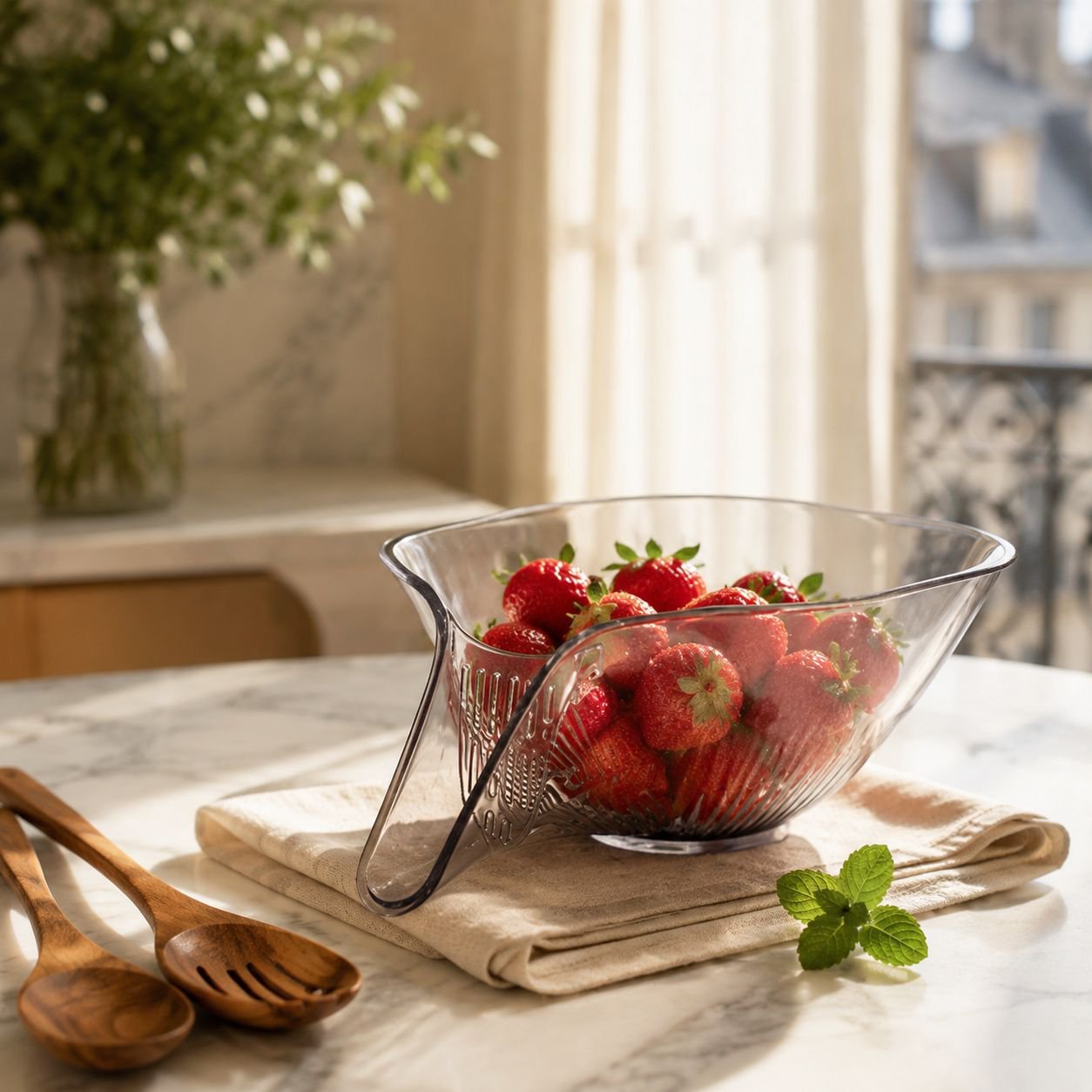 Panier égouttoir pliable multifonction pour évier.