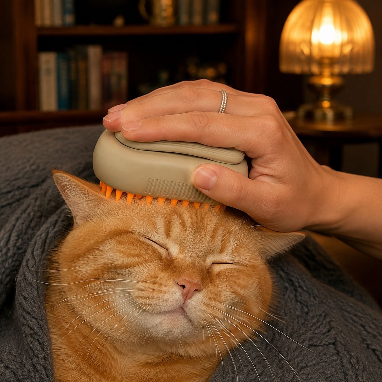 Handheld spray comb, electric steam brush for cats and dogs, massage comb, one-button spray to remov