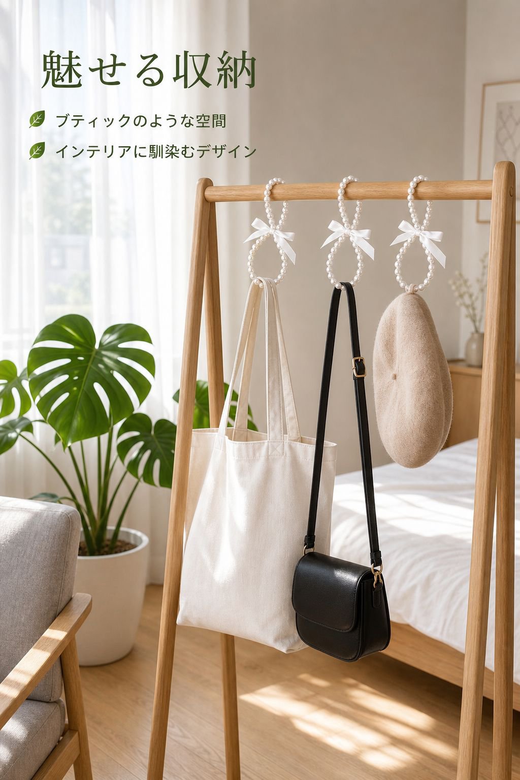 パール製の帽子フック