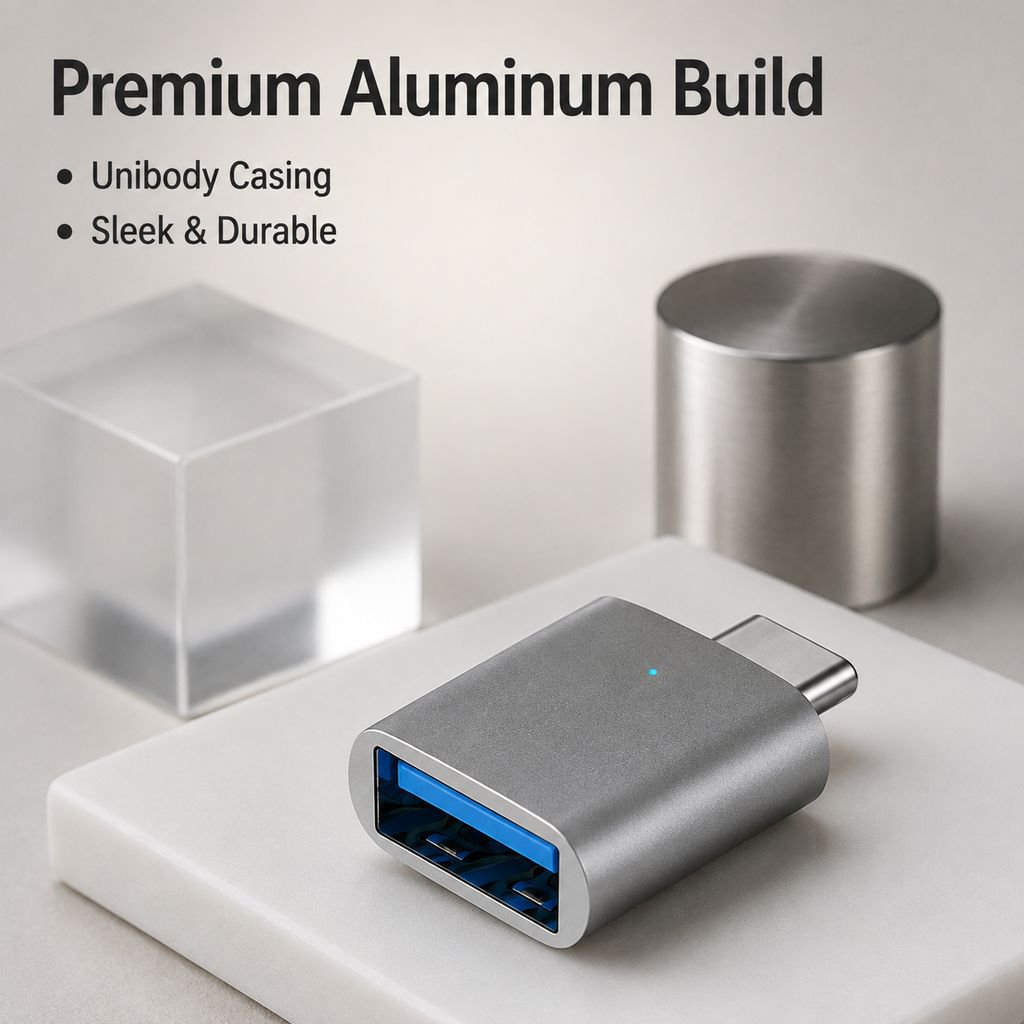 Metal Type-C to Usb3.0 Adapter Mobile Phone Otg Tablet U Disk Converter Port Notebook Expansion Conv