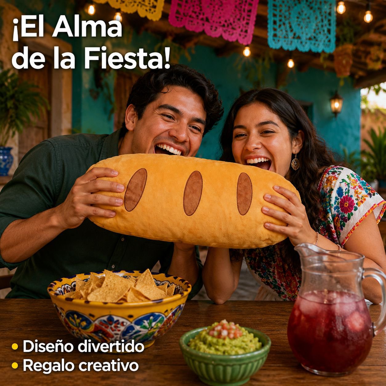 Almohada de baguette simulada