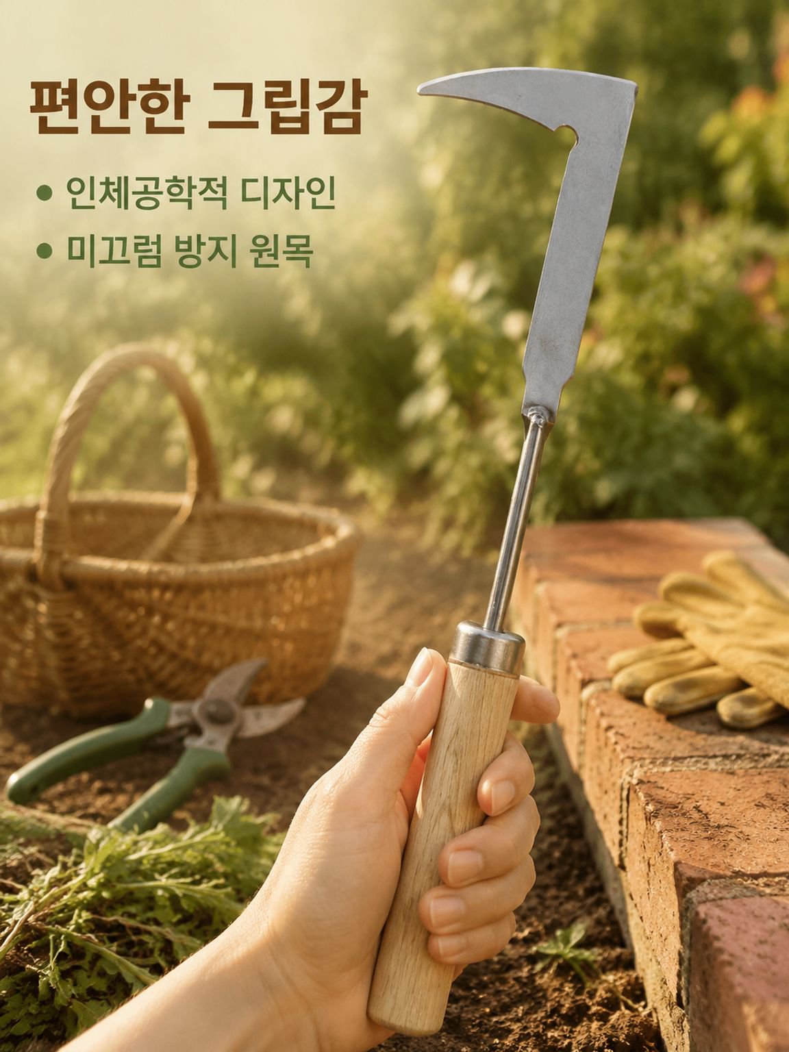 인공 7자 칼 제거 스테인리스 잡초 뽑기 신기