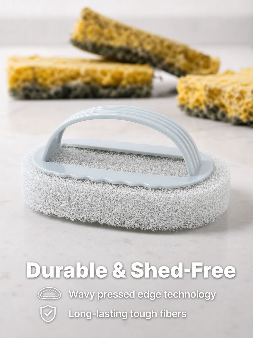 Sponge brush with handle