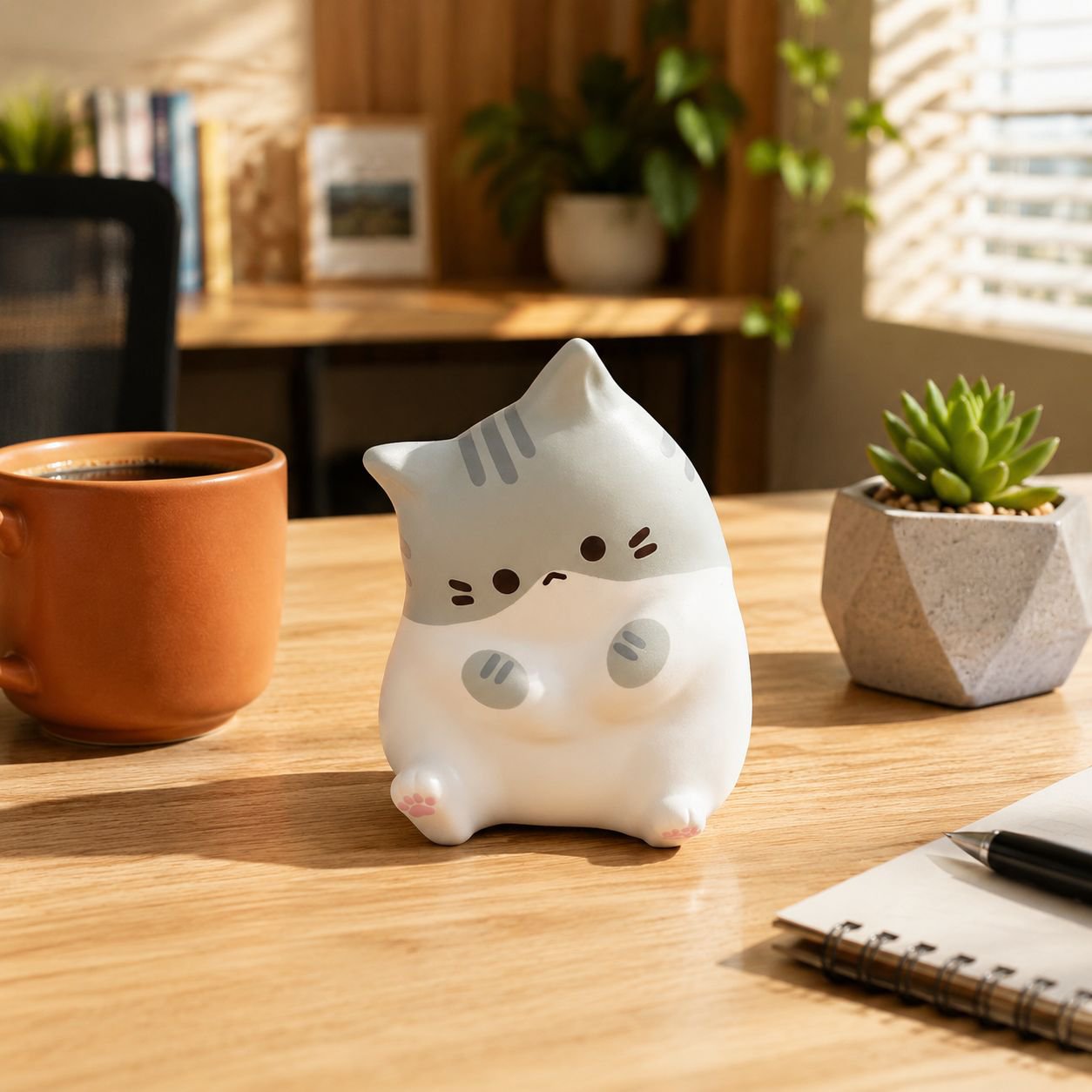 Muñeco viral de gato Keke para aliviar el estrés, juguete de escritorio