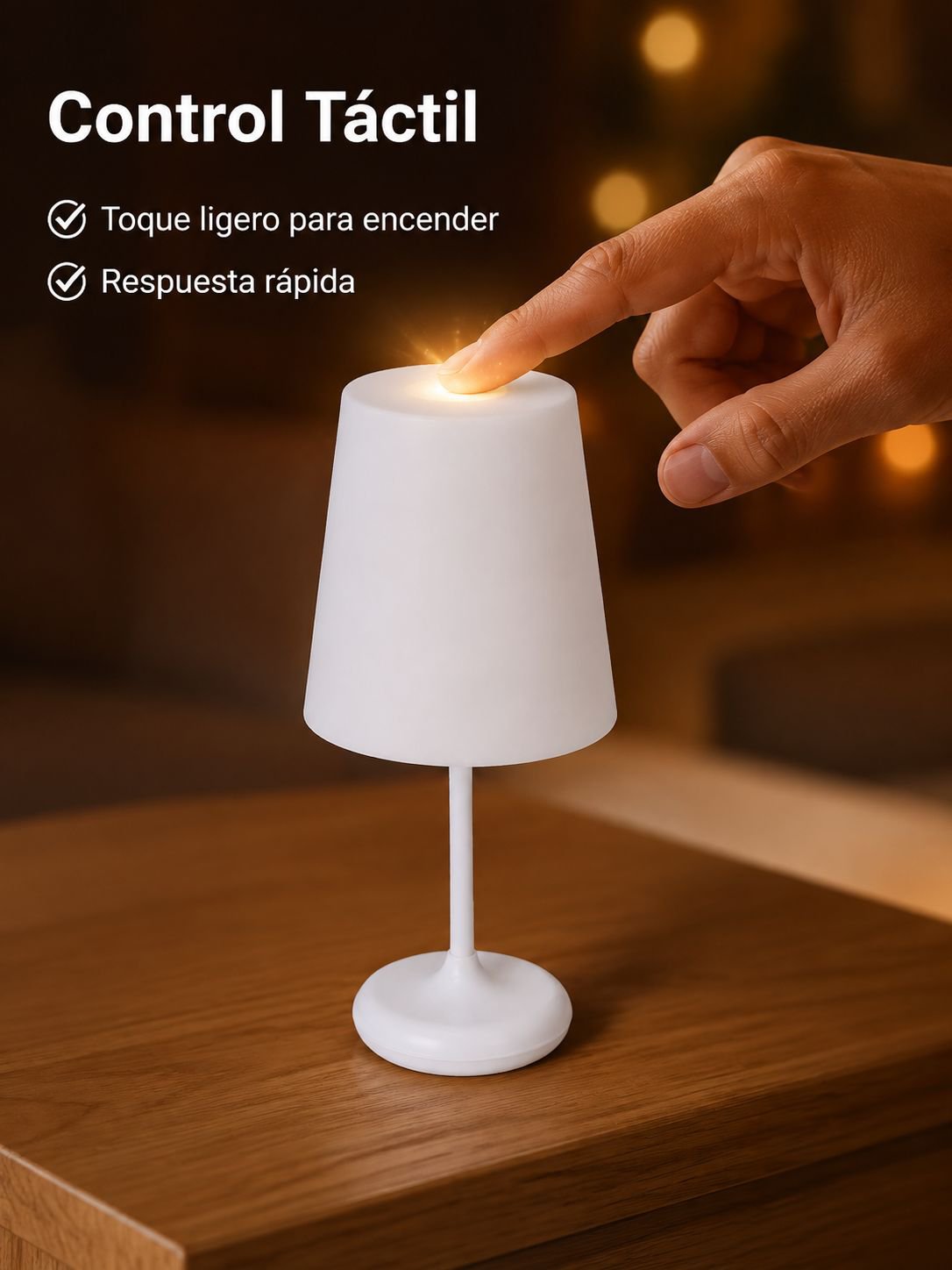 Luz nocturna con sensor táctil