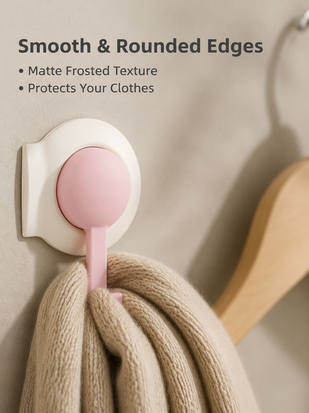 Cream Corner Row Wall Hooks