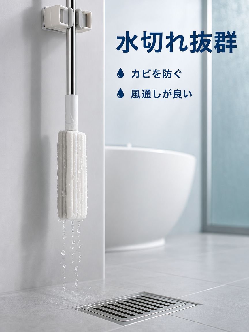 浴室用壁掛けほうきクリップ