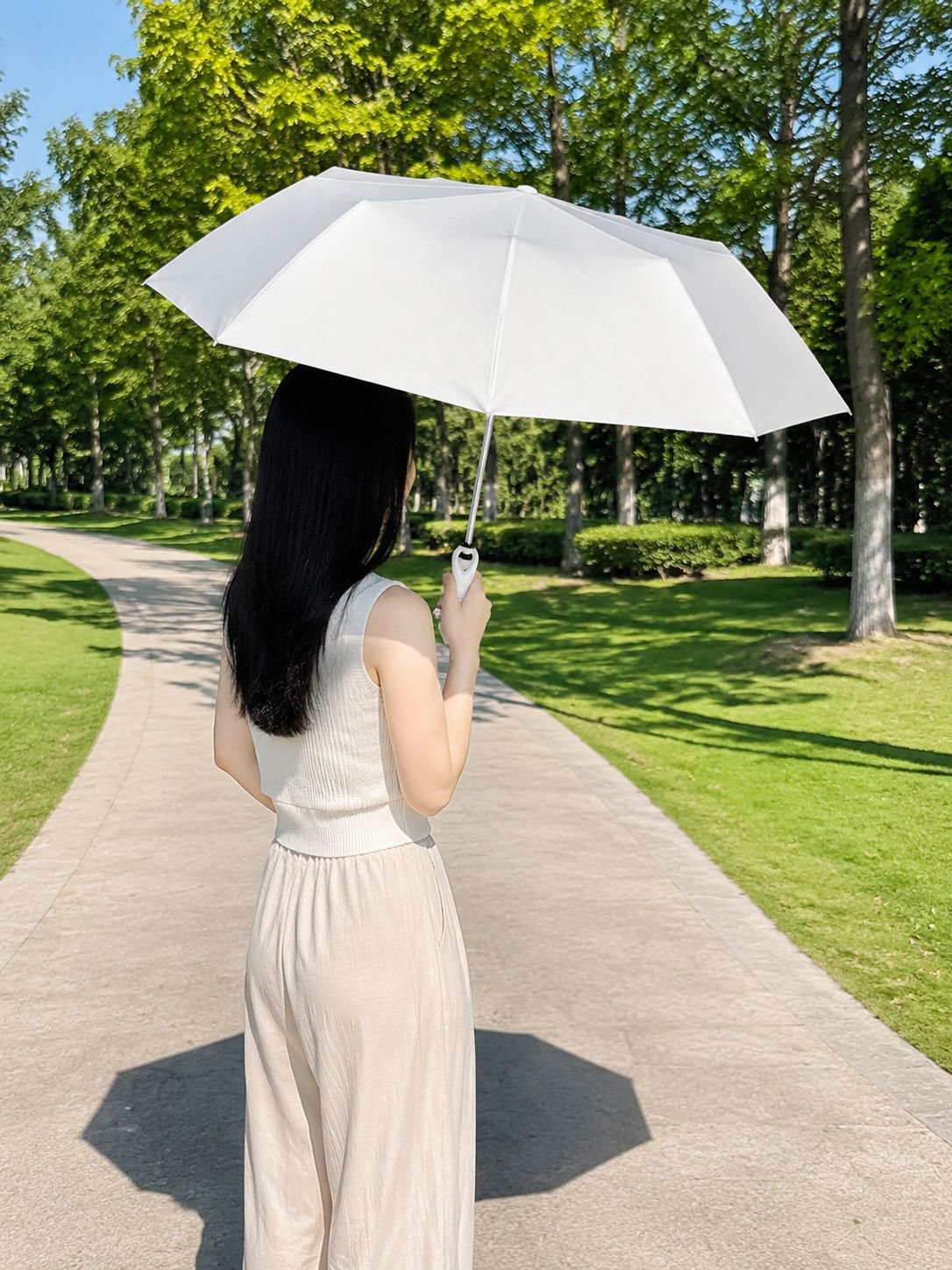 Ultra-Light Folding Mini Umbrella with Finger-Ring Handle