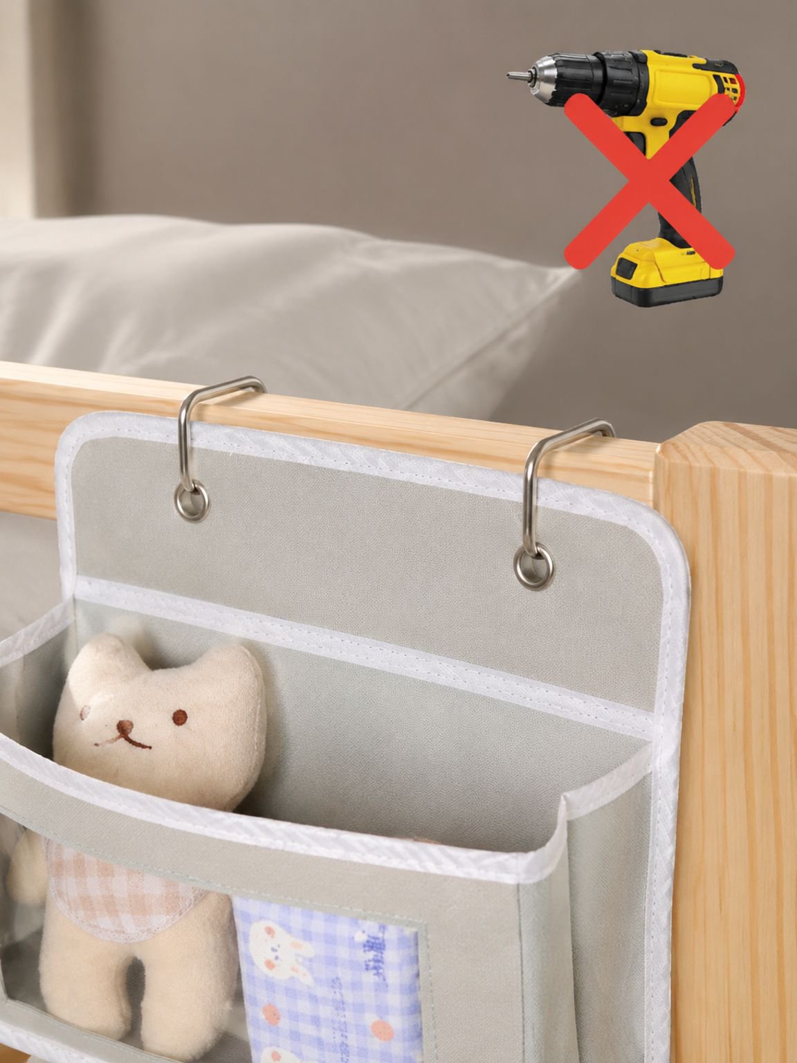 Étagère de lit sans perçage