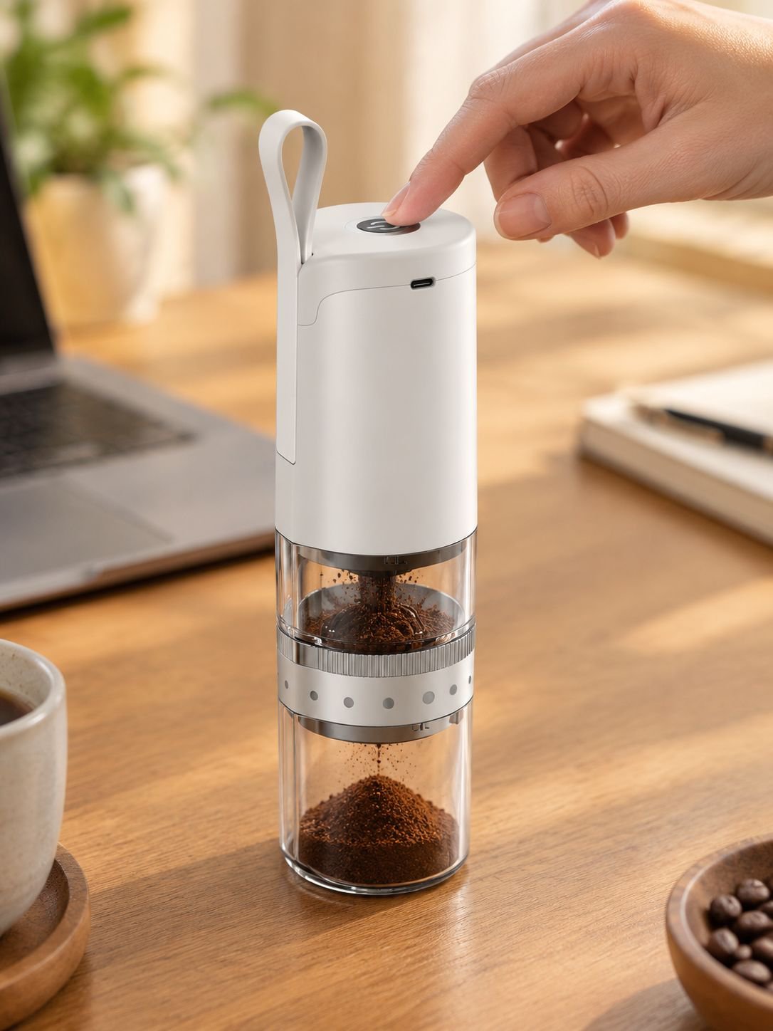 Tragbare Kaffeemühle Automatische Mini-Mühle für Haus und Büro