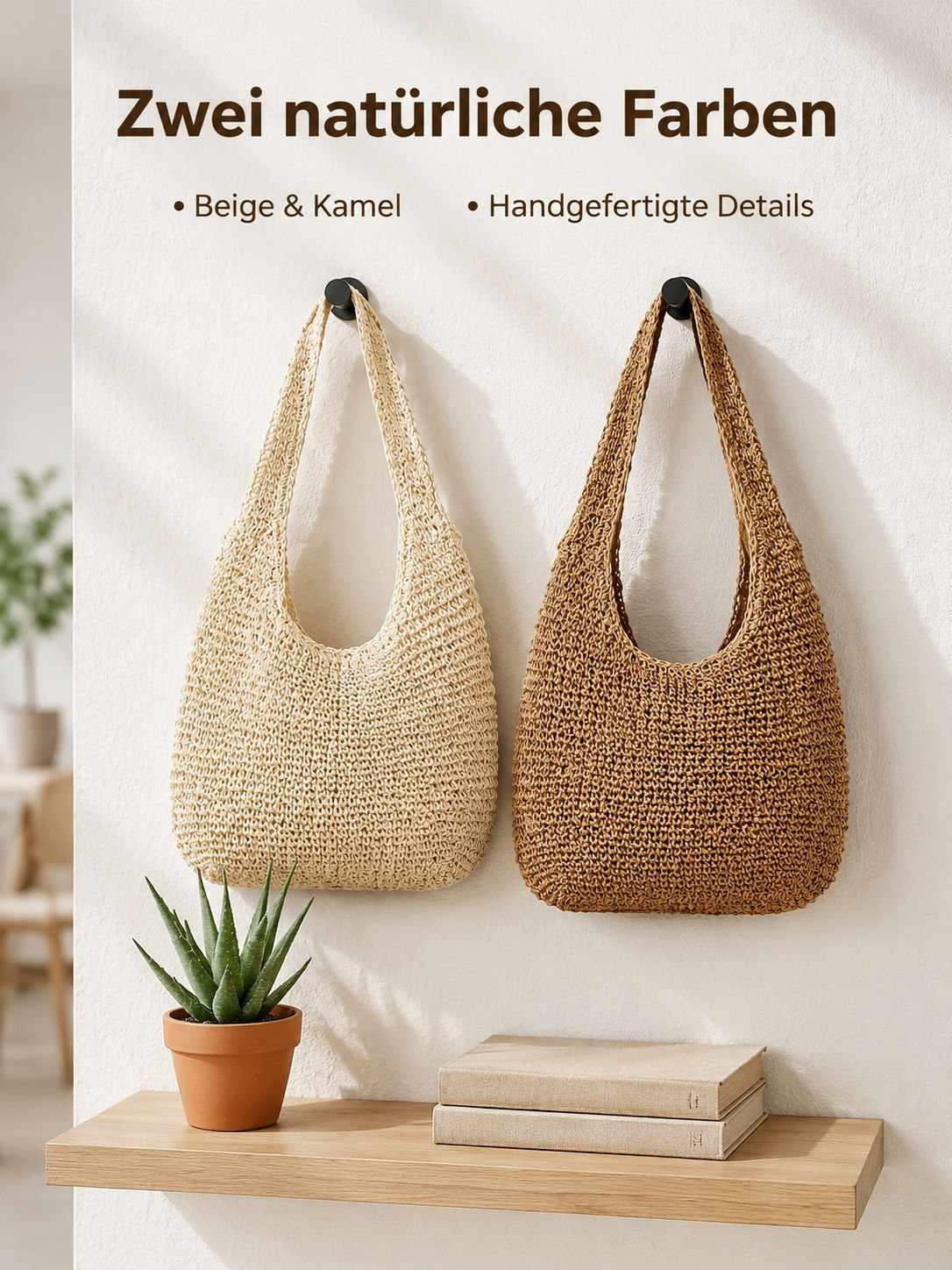 Boho Schultertasche für Urlaub und Alltag