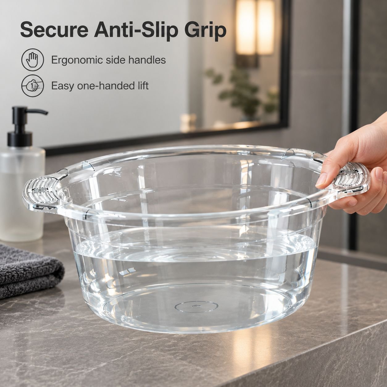 Household Thickened Transparent Wash Basin
