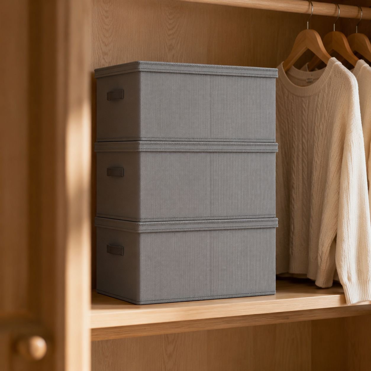Large Capacity Fabric Foldable Storage Box Closet Organizer Bin