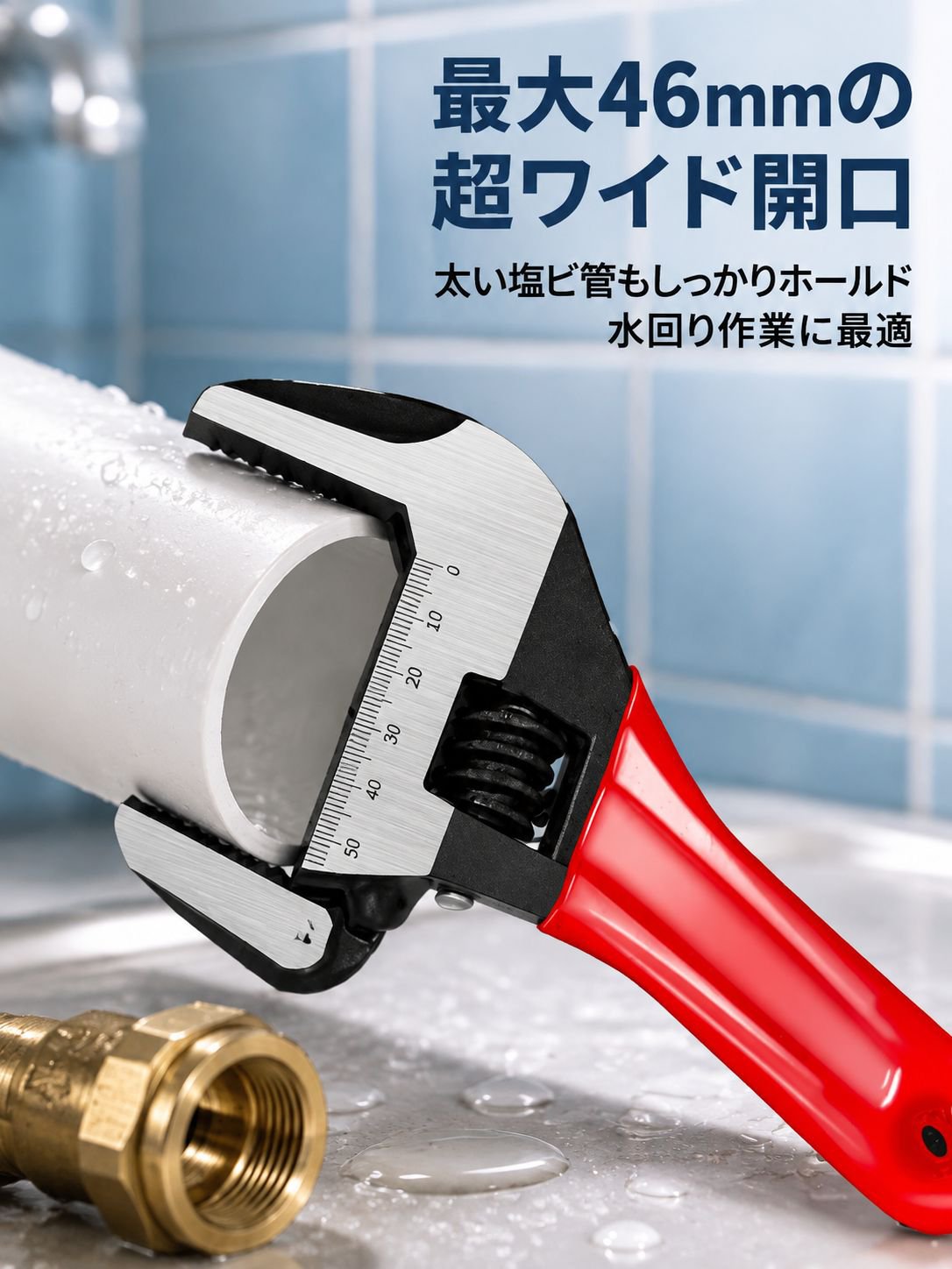 JMY-全鋼ショートハンドル大口径モンキーレンチ