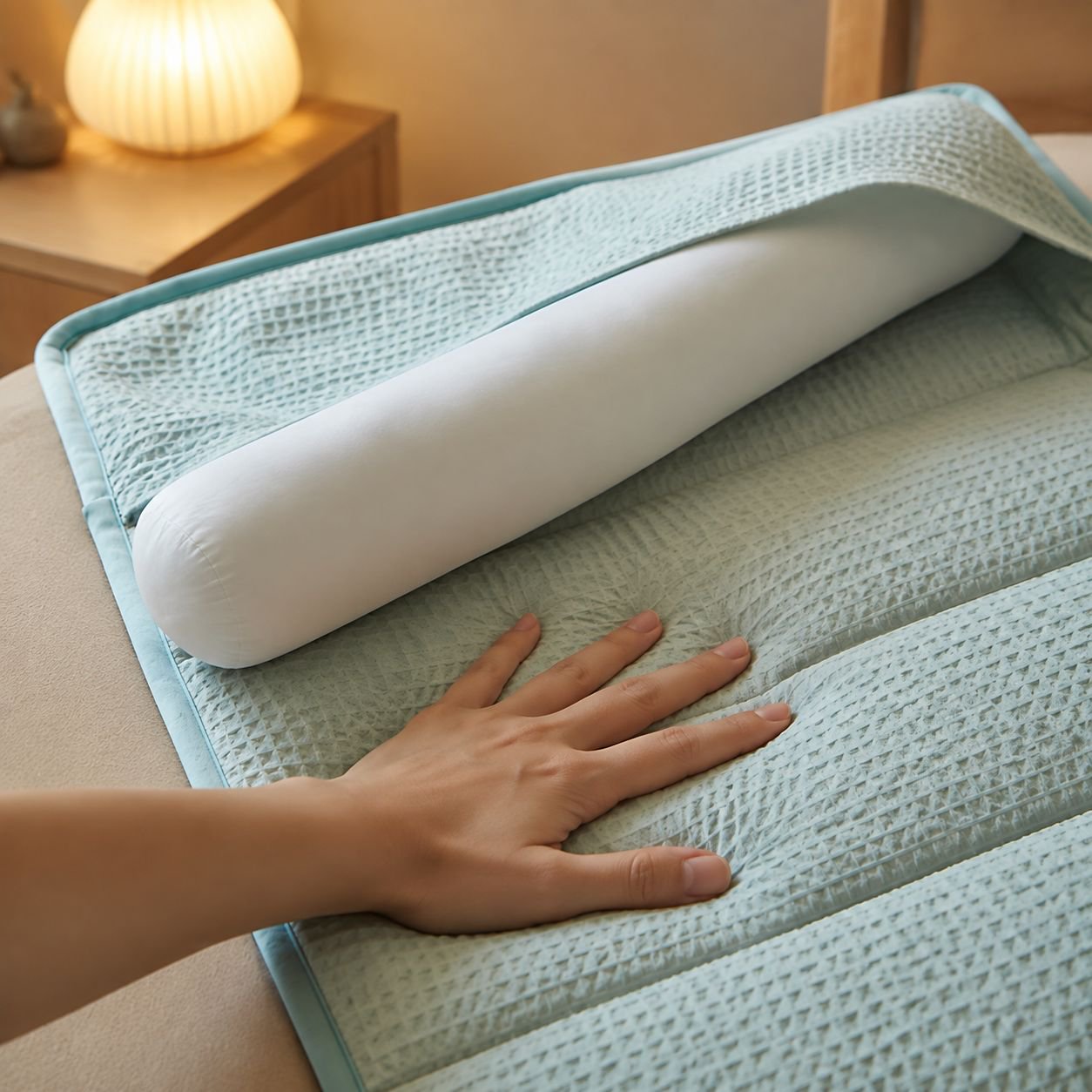 Ergonomic neck pillow with adjustable height for pain relief