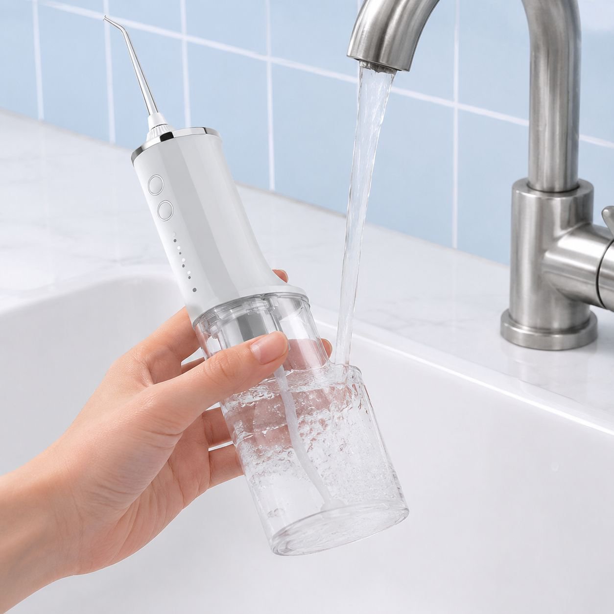 Fresh Breath Portable Water Flosser Electric Teeth Cleaner Home Dental Device