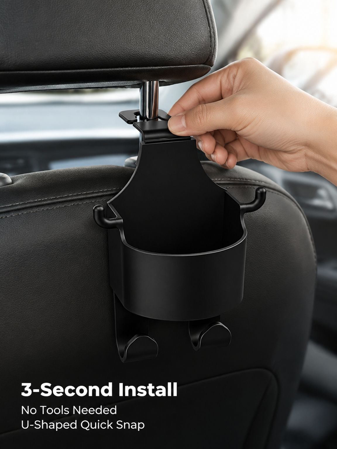 Car cup holder, phone holder, hook