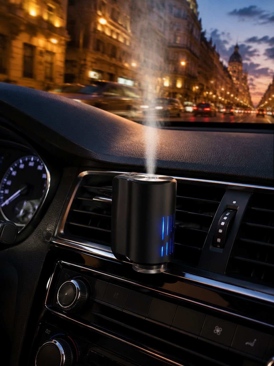 Máquina de aromaterapia para automóvil con salida de aire inteligente, difusor automático de aleació