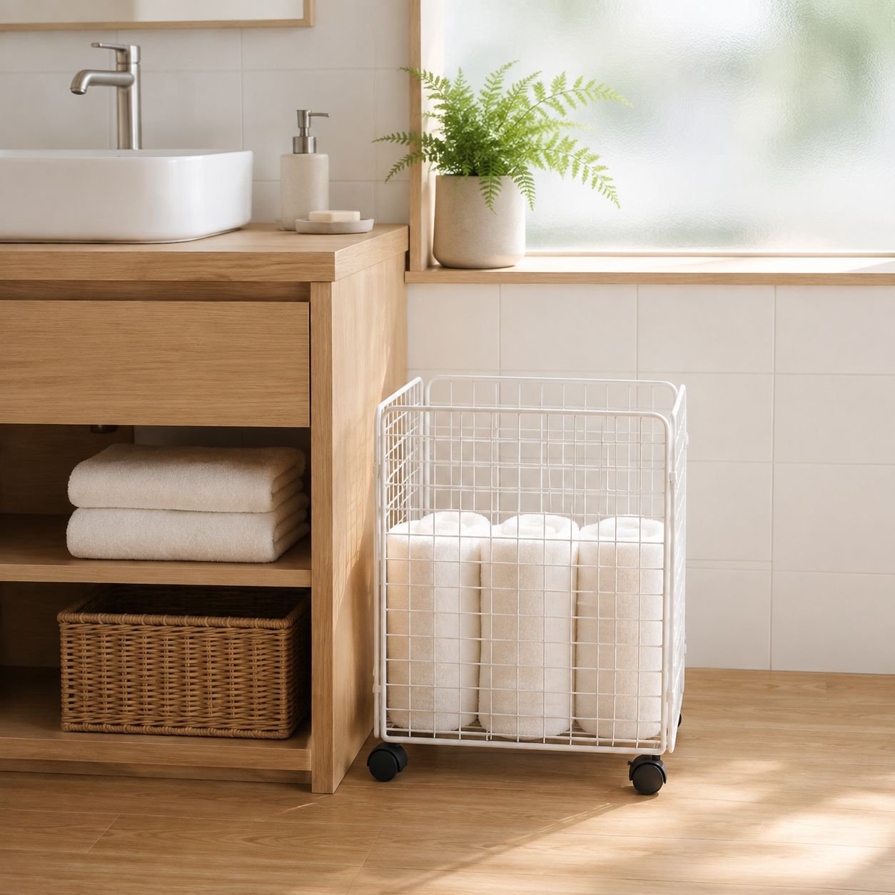 錬鉄製収納バスケット