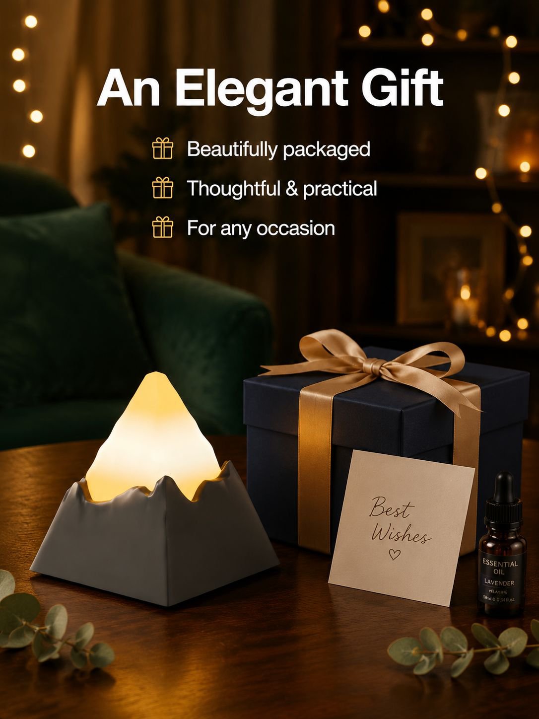 Desktop aromatherapy lamp diffuser stone, home decoration, long-lasting fragrance night light