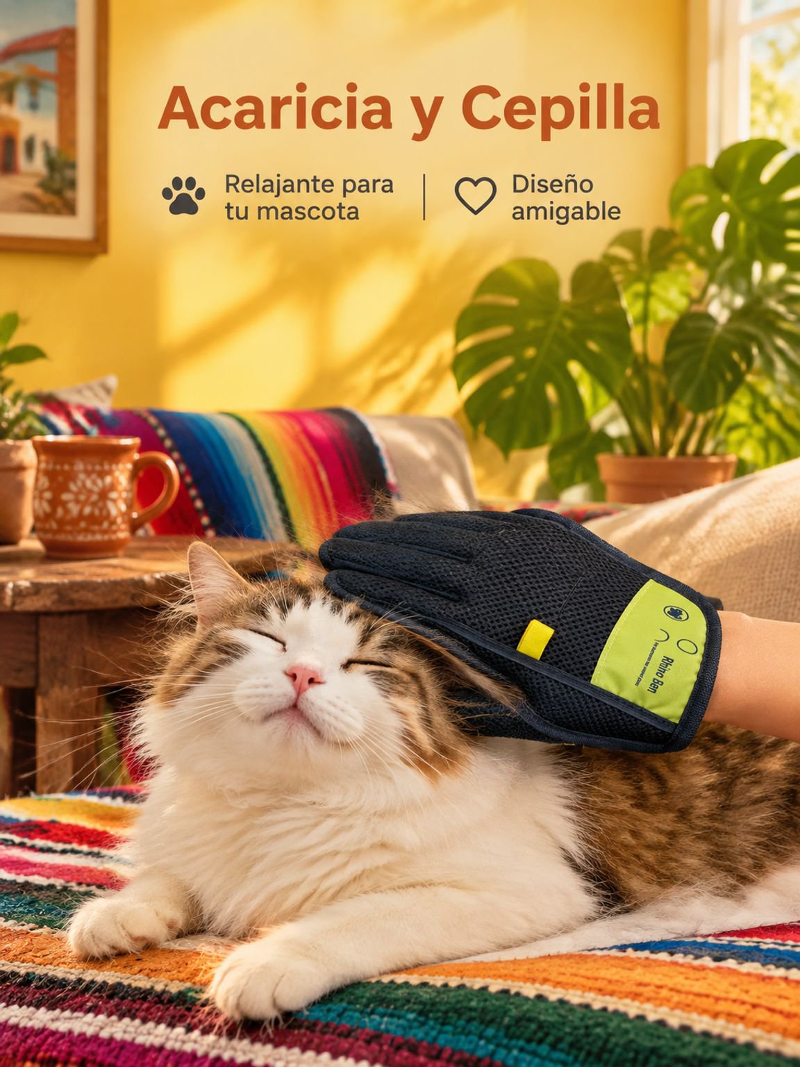 Guante para mascotas antielectrostático y removedor de pelo