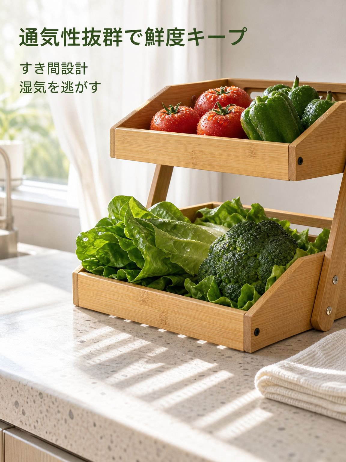 家庭用フルーツ・野菜収納バスケット