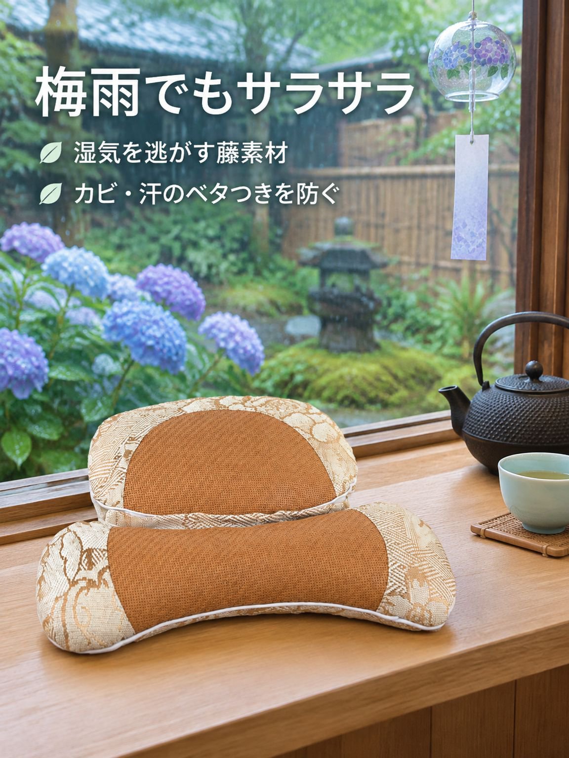 藤蓆護頸枕