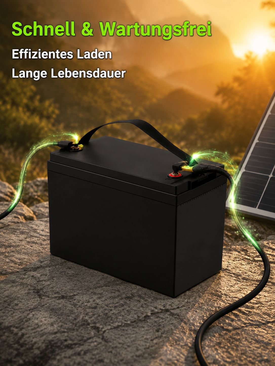 12V 100Ah LiFePO4 Energiespeicherbatterie für Wohnmobile und Solaranlagen