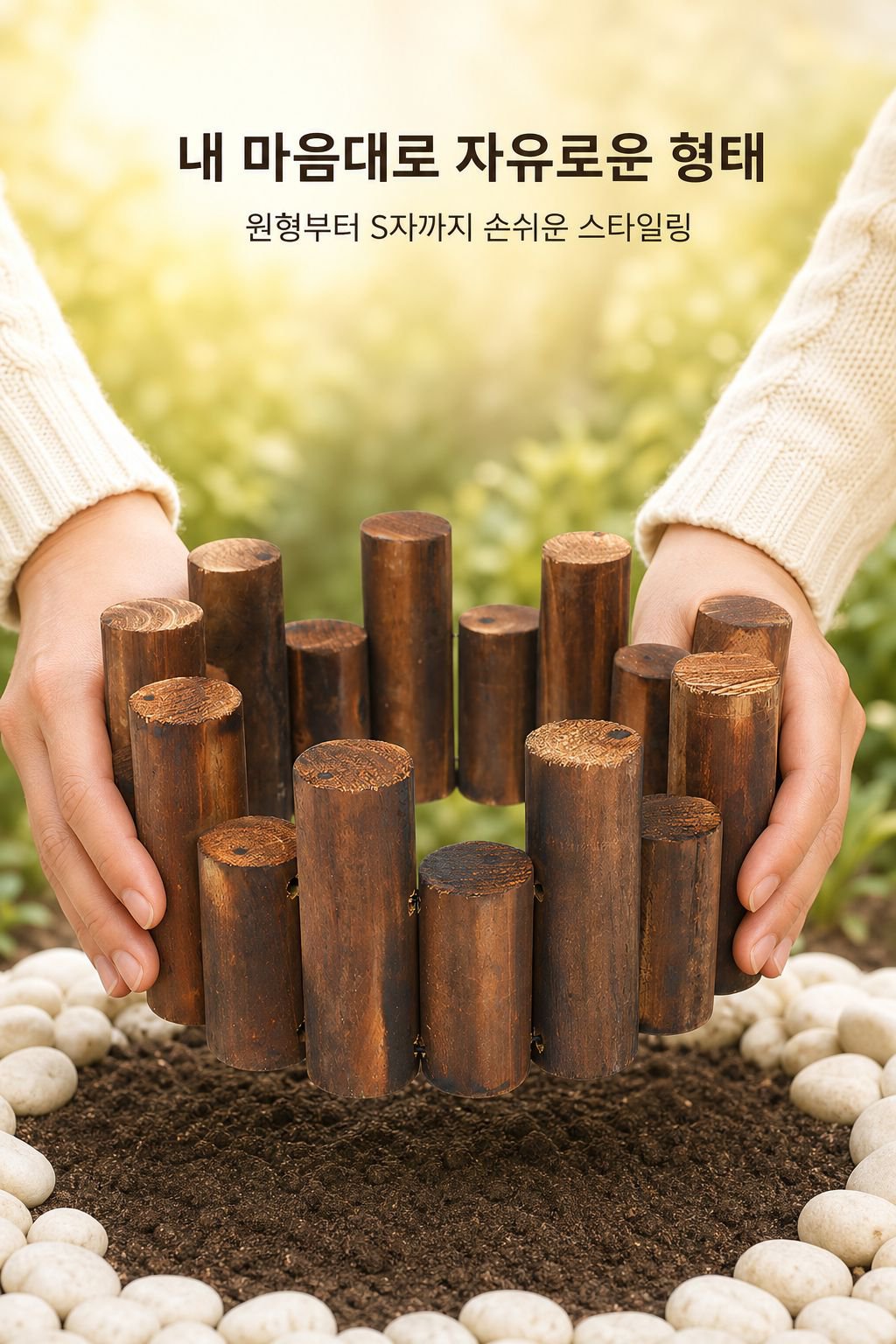 정원 경계용 방부 목재 울타리 설치 방법