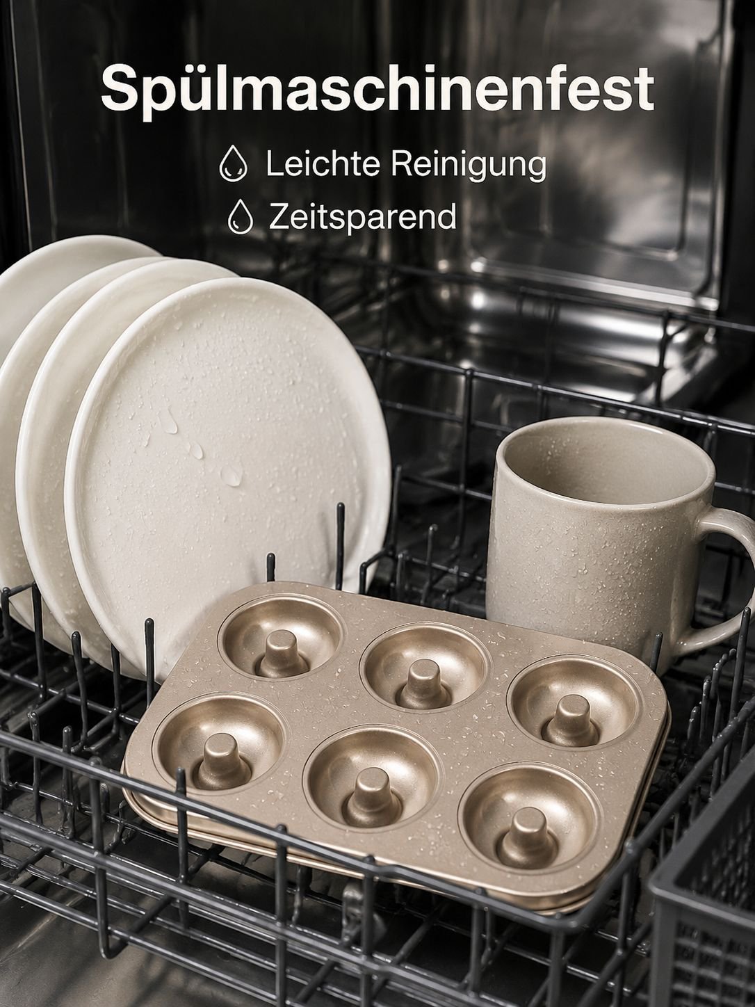 Detailansicht Donut Backform mit dekorativem Muster