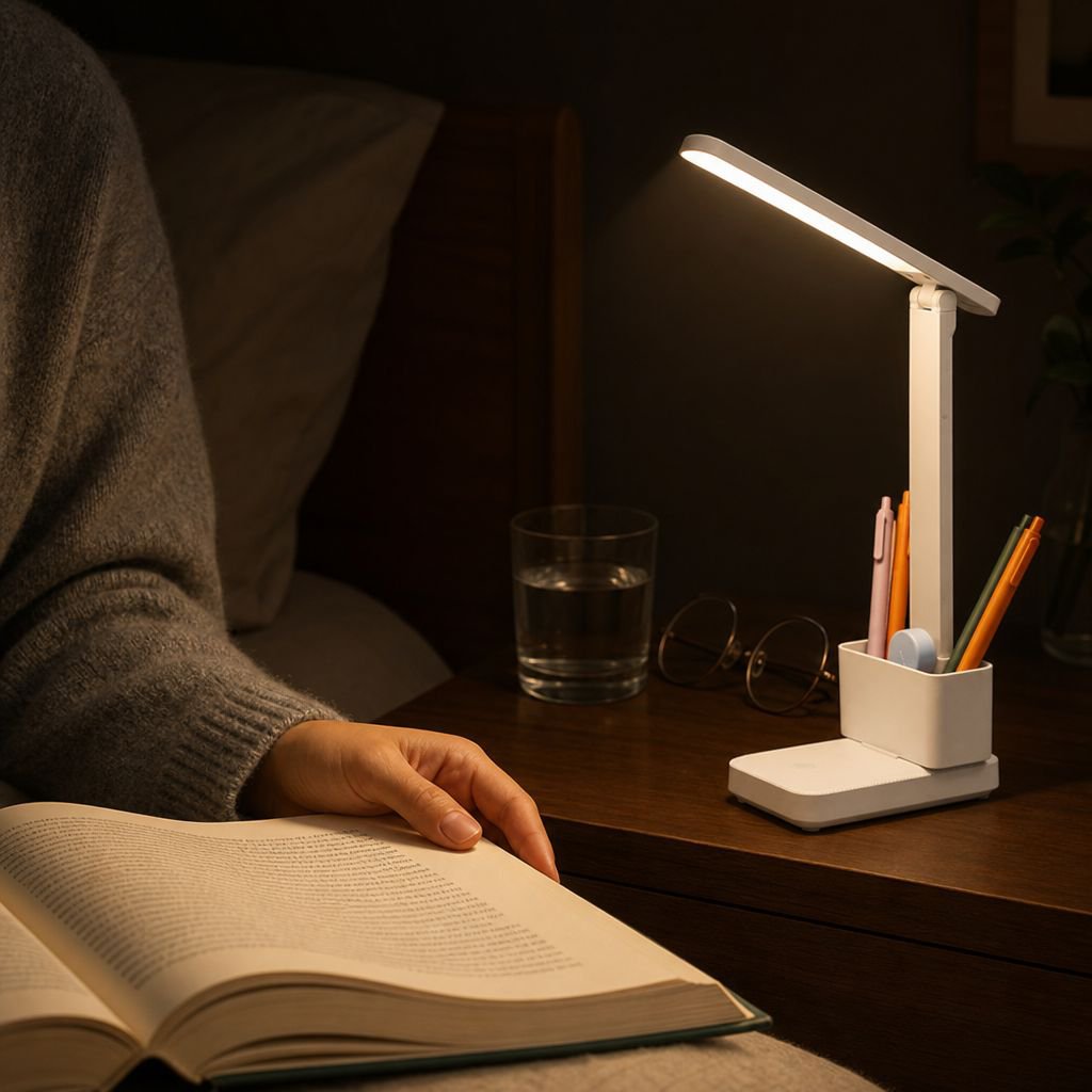 Lámpara LED plegable portátil para cabecera, especial para estudiantes