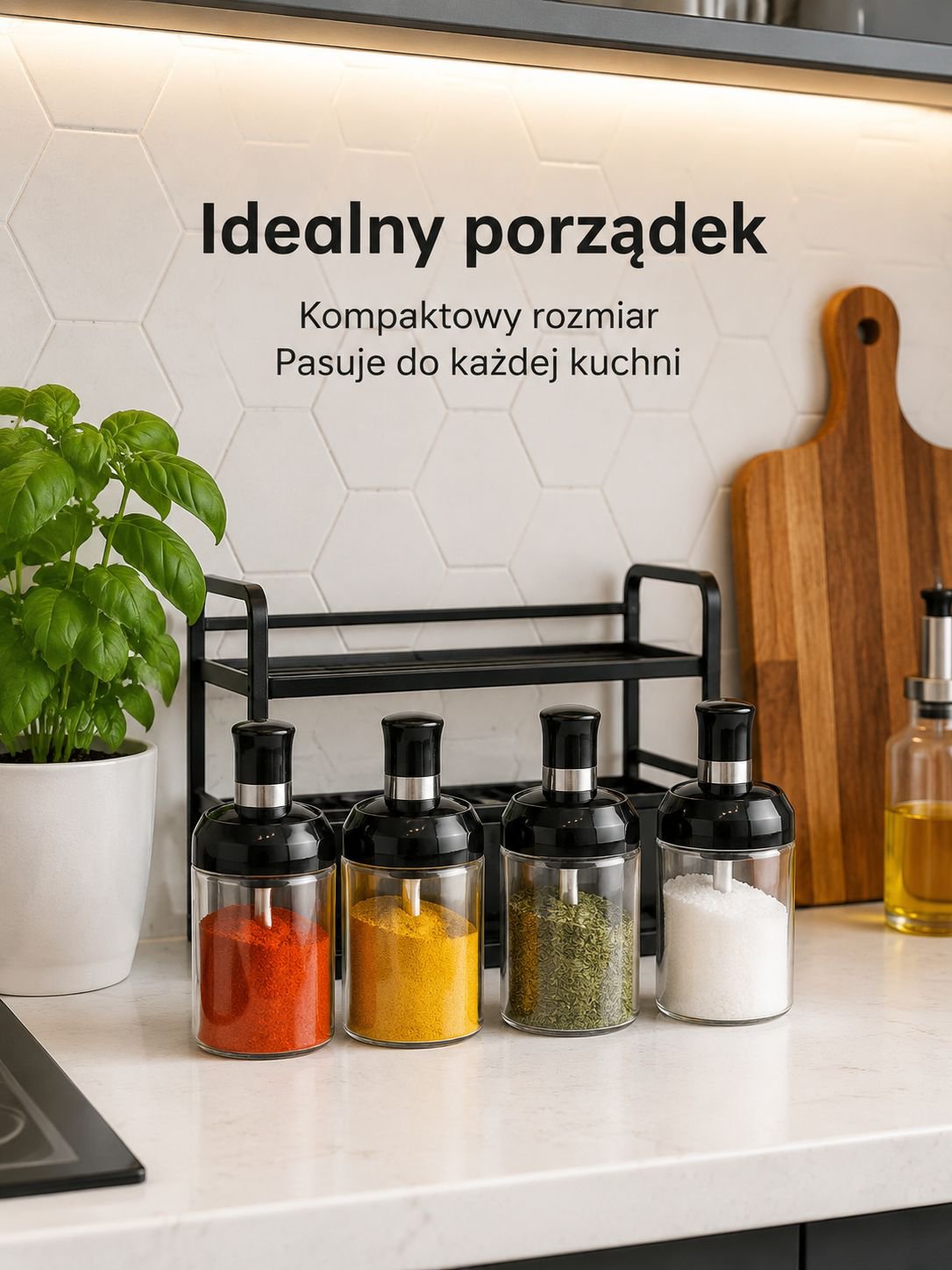 Ekologiczna szklana butelka na przyprawy